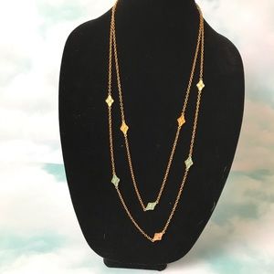 Rachel Reinhardt Double Strand Enamel Necklace